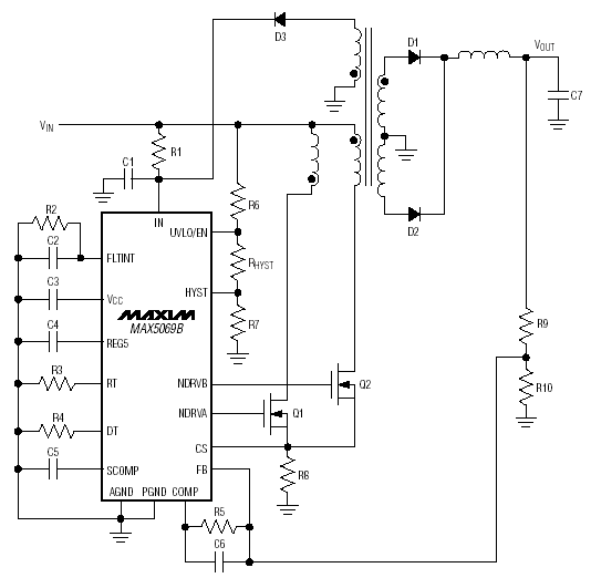 Фунцкиональная схема MAX5069
