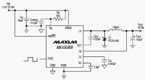 Типовая схема включения MAX5090