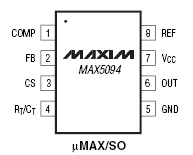 Расположение выводов MAX5094A/B/C/D
