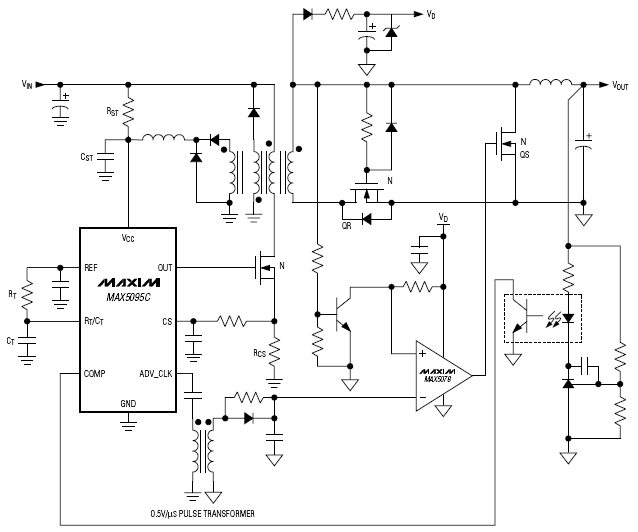 Типовая схема включения MAX5095C