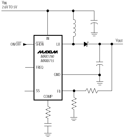 Типовая схема включения MAX1790/MAX8715