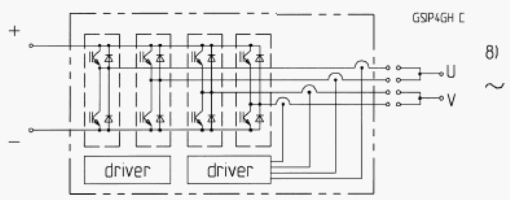 Схема модуля SKiiP232GDL120-4DU
