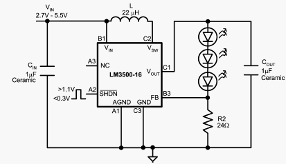 Типовая схема включения LM3500