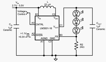 Типовая схема включения LM3501