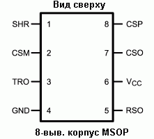 Расположение выводов LM5080